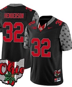 Ohio State Buckeyes Treveyon Henderson Jersey #32 College Football Stitched Alternate 2023 Black