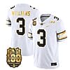Ohio State Buckeyes Miyan Williams Jersey #3 College Football Stitched White Gold