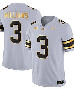Ohio State Buckeyes Miyan Williams Jersey #3 College Football Stitched Gray Gold