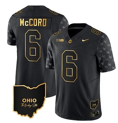 Ohio State Buckeyes Kyle Mccord Jersey #6 College Football Stitched Alternate Black Gold
