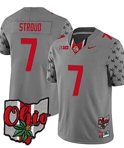 Ohio State Buckeyes CJ Stroud Jersey #7 College Football Stitched Alternate 2023 Gray