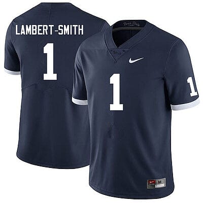 Penn State KeAndre Lambert Smith Jersey #1 College Football Game Navy Retro With Name