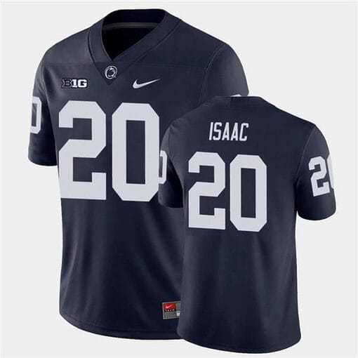 Penn State Adisa Isaac Jersey #20 College Football Game Navy With Name