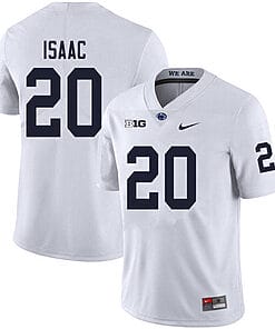 Penn State Adisa Isaac Jersey #20 College Football Game White With Name