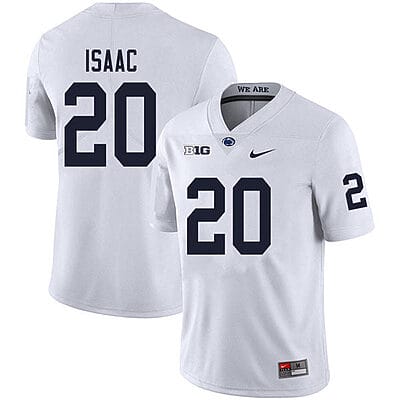 Penn State Adisa Isaac Jersey #20 College Football Game White With Name