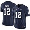 Penn State Brandon Smith Jersey #12 College Football Game Navy With Name