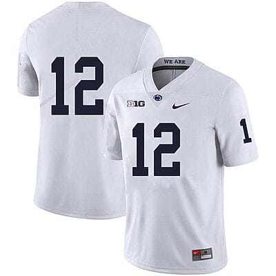 Penn State Brandon Smith Jersey #12 College Football Game White No Name