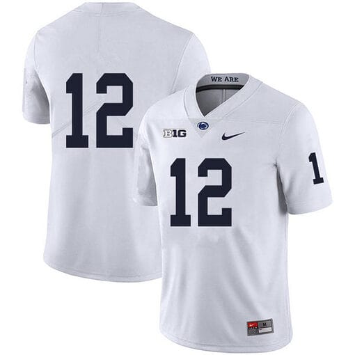 Penn State Brandon Smith Jersey #12 College Football Game White No Name