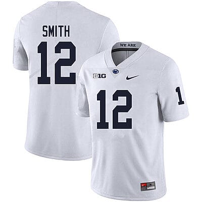 Penn State Brandon Smith Jersey #12 College Football Game White With Name