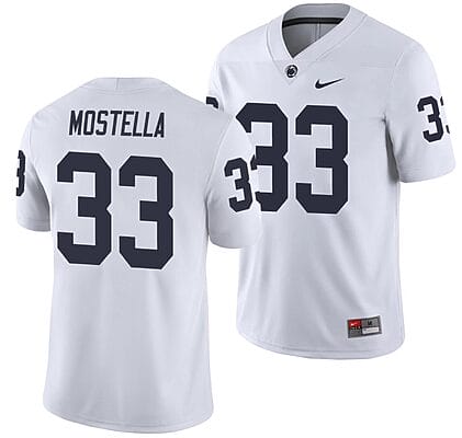 Penn State Bryce Mostella Jersey #33 College Football Game White With Name
