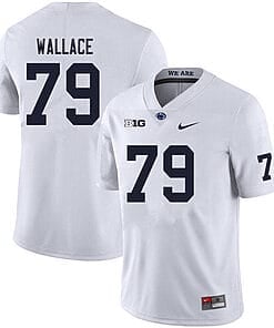 Penn State Caedan Wallace Jersey #79 College Football Game White With Name