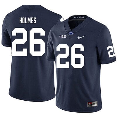 Penn State Caziah Holmes Jersey #26 College Football Game Navy With Name