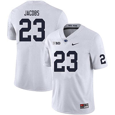 Penn State Curtis Jacobs Jersey #23 College Football Game White With Name