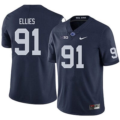 Penn State Dvon Ellies Jersey #91 College Football Game Navy With Name