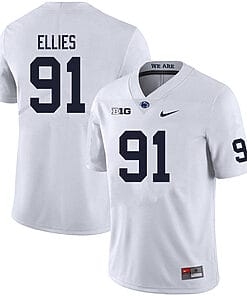 Penn State Dvon Ellies Jersey #91 College Football Game White With Name