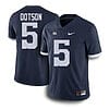 Penn State Jahan Dotson Jersey #5 College Football Game Navy Retro With Name