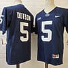 Penn State Jahan Dotson Jersey #5 College Football Game Navy With Name