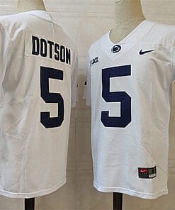 Penn State Jahan Dotson Jersey #5 College Football Game White With Name