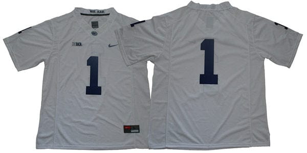 Penn State Jaquan Brisker Jersey #1 College Football Game White No Name