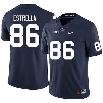 Penn State Jason Estrella Jersey #86 College Football Game Navy With Name