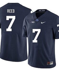 Penn State Jaylen Reed Jersey #7 College Football Game Navy With Name