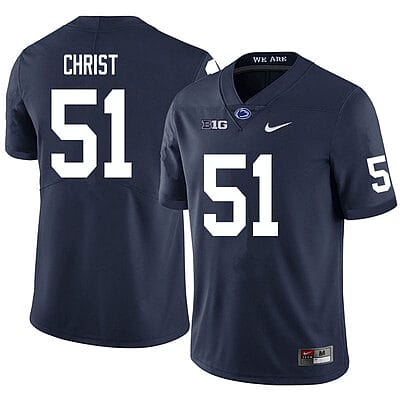 Penn State Jimmy Christ Jersey #51 College Football Game Navy With Name