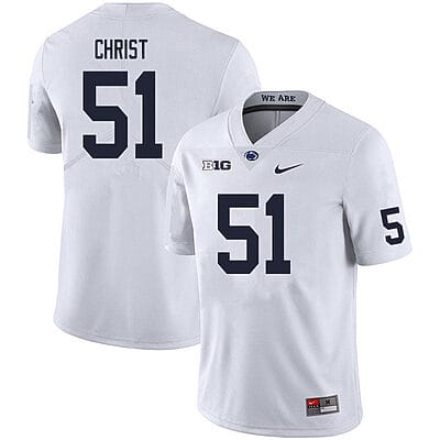 Penn State Jimmy Christ Jersey #51 College Football Game White With Name