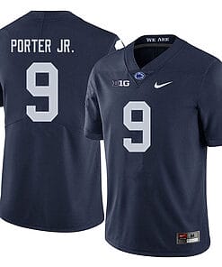 Penn State Joey Porter Jr Jersey #9 College Football Game Navy With Name