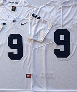 Penn State Joey Porter Jr Jersey #9 College Football Game White No Name