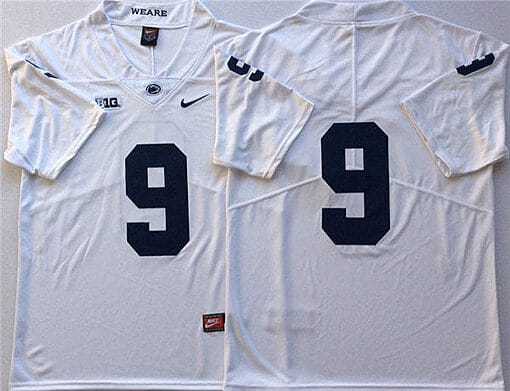 Penn State Joey Porter Jr Jersey #9 College Football Game White No Name