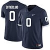 Penn State Jonathan Sutherland Jersey #0 College Football Game Navy Retro With Name