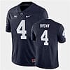 Penn State Journey Brown Jersey #4 College Football Game Navy Retro With Name