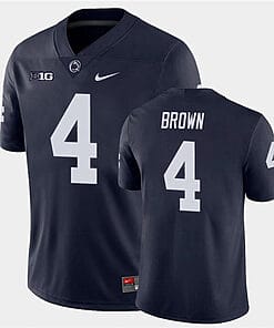 Penn State Journey Brown Jersey #4 College Football Game Navy Retro With Name