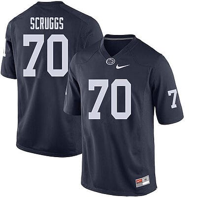 Penn State Juice Scruggs Jersey #70 College Football Game Navy With Name