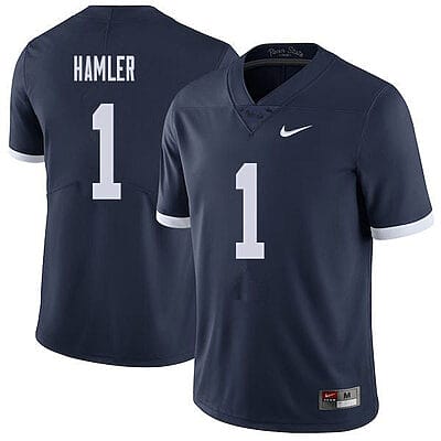 Penn State KJ Hamler Jersey #1 College Football Game Navy Retro With Name