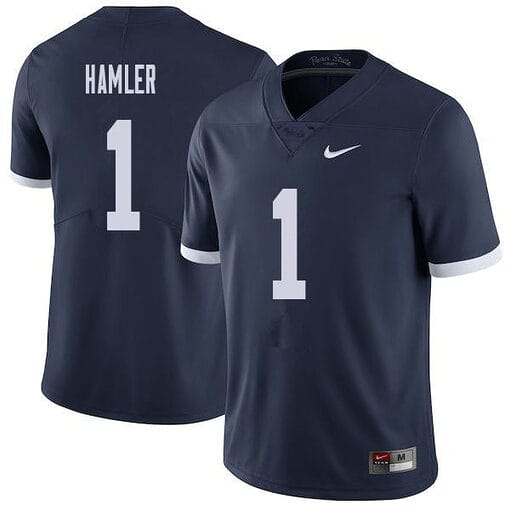 Penn State KJ Hamler Jersey #1 College Football Game Navy Retro With Name