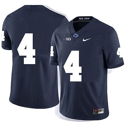 Penn State Kalen King Jersey #4 College Football Game Navy No Name