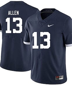 Penn State Kaytron Allen Jersey #13 College Football Game Navy Retro With Name