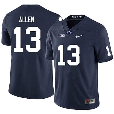 Penn State Kaytron Allen Jersey #13 College Football Game Navy With Name
