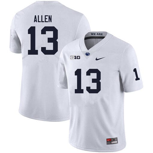 Penn State Kaytron Allen Jersey #13 College Football Game White With Name