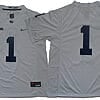 Penn State KeAndre Lambert Smith Jersey #1 College Football Game White No Name