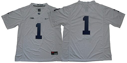 Penn State KeAndre Lambert Smith Jersey #1 College Football Game White No Name