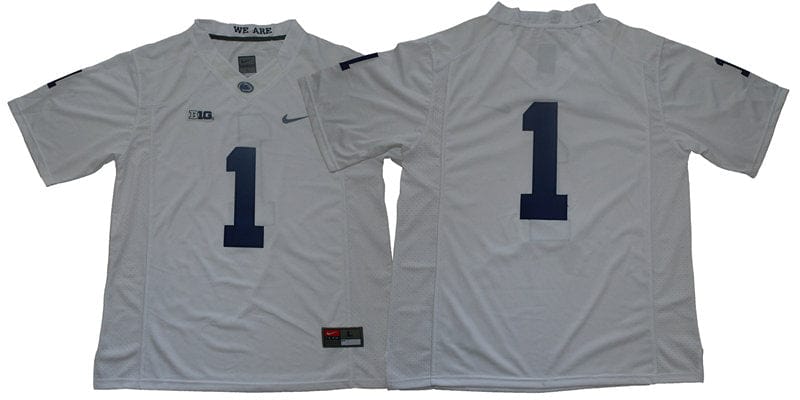 Penn State KeAndre Lambert Smith Jersey #1 College Football Game White No Name