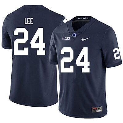 Penn State Keyvone Lee Jersey #24 College Football Game Navy With Name