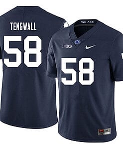 Penn State Landon Tengwall Jersey #58 College Football Game Navy With Name