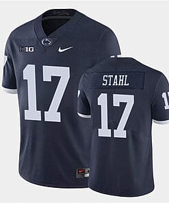 Penn State Mason Stahl Jersey #17 College Football Game Navy Retro With Name
