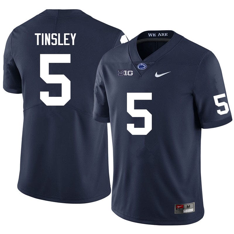 Penn State Mitchell Tinsley Jersey #5 College Football Game Navy With Name