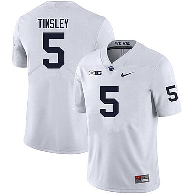 Penn State Mitchell Tinsley Jersey #5 College Football Game White With Name