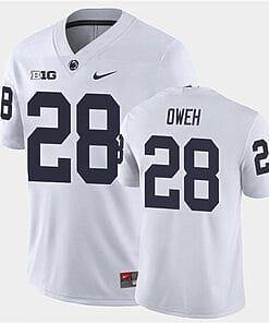 Penn State Odafe Oweh Jersey #28 College Football Game White With Name