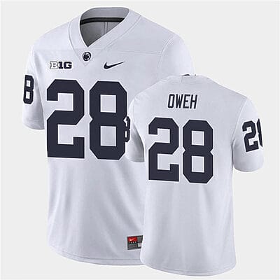 Penn State Odafe Oweh Jersey #28 College Football Game White With Name